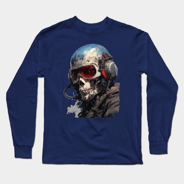 Skull Warriors Long Sleeve T-Shirt by DavidLoblaw